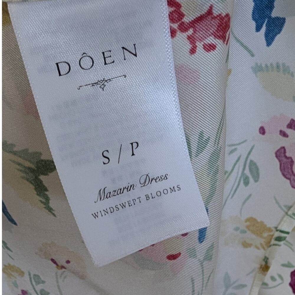 Doen Mazarin Windswept Blooms Silk Viscose Halter Midi Dress S Sleeveless Maxi - Picture 6 of 11